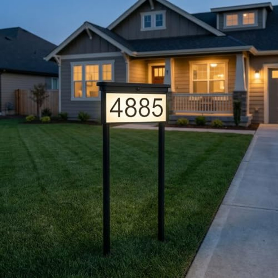 Outdoor Power House - Solar House Numbers For Outside with