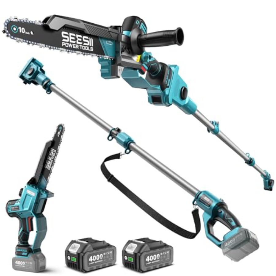 Pole Saw Cordless - 10-Inch 2-in-1 Cordless Pole Saw Mini