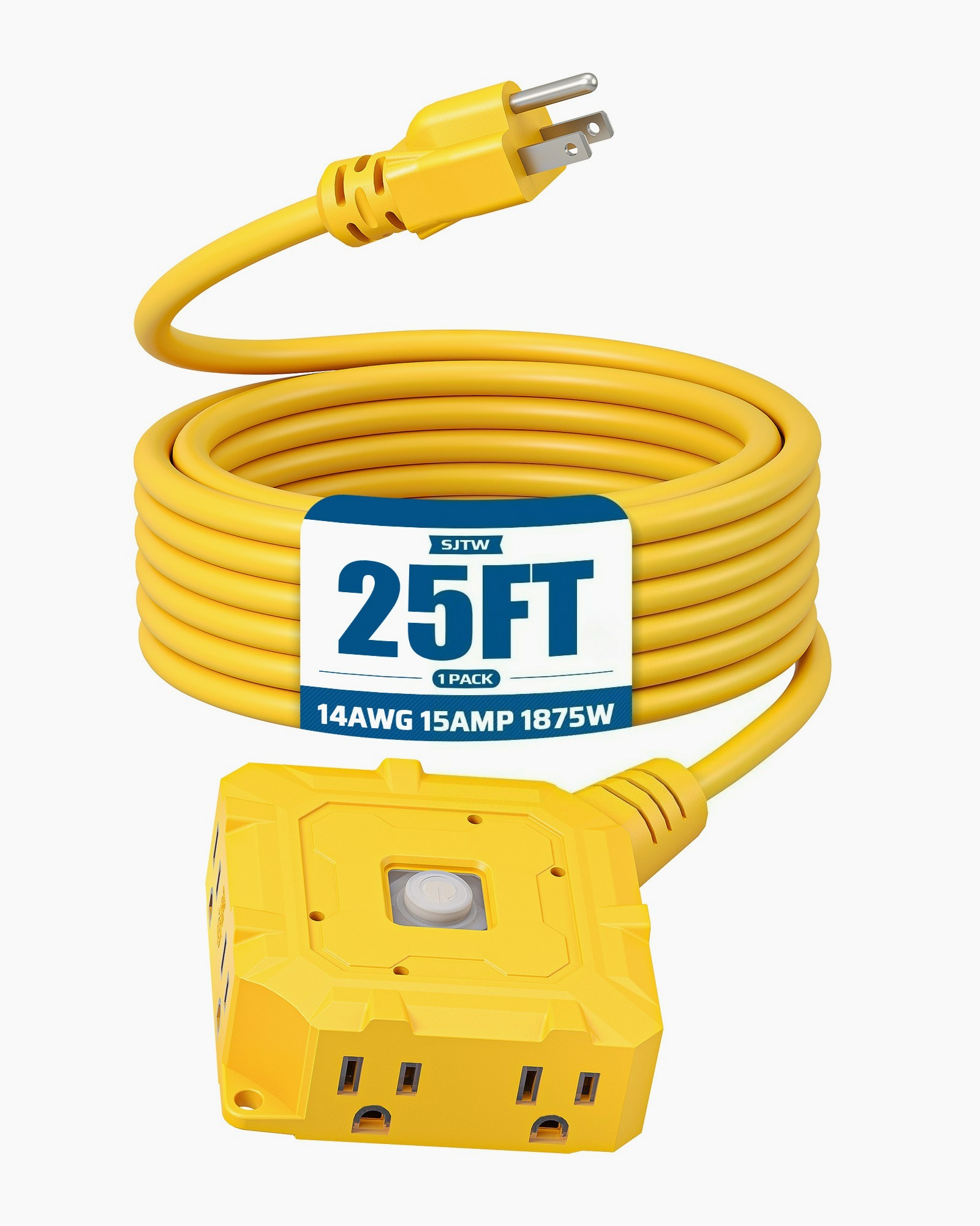 Outdoor Power Outlet Extension - Heavy-Duty 25ft Extension Cord – 14