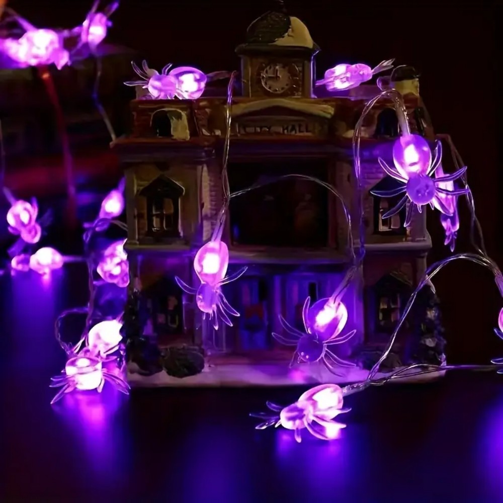 Halloween Purple Spider LED St - Outdoor Power House recensie en prijs