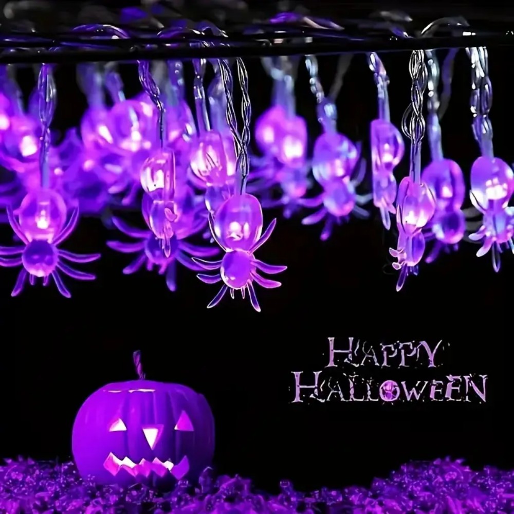 Halloween Purple Spider LED St - Outdoor Power House recensie en prijs