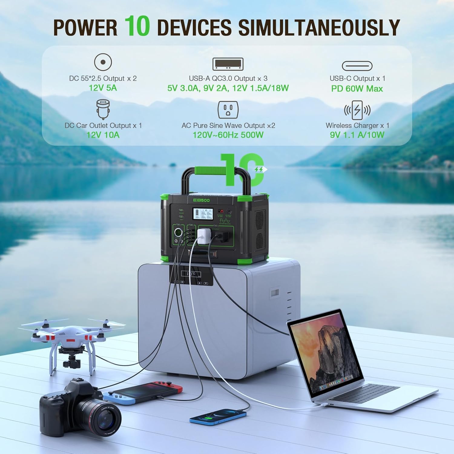 500W Portable Power Station, 5 - Outdoor Power House recensie en prijs