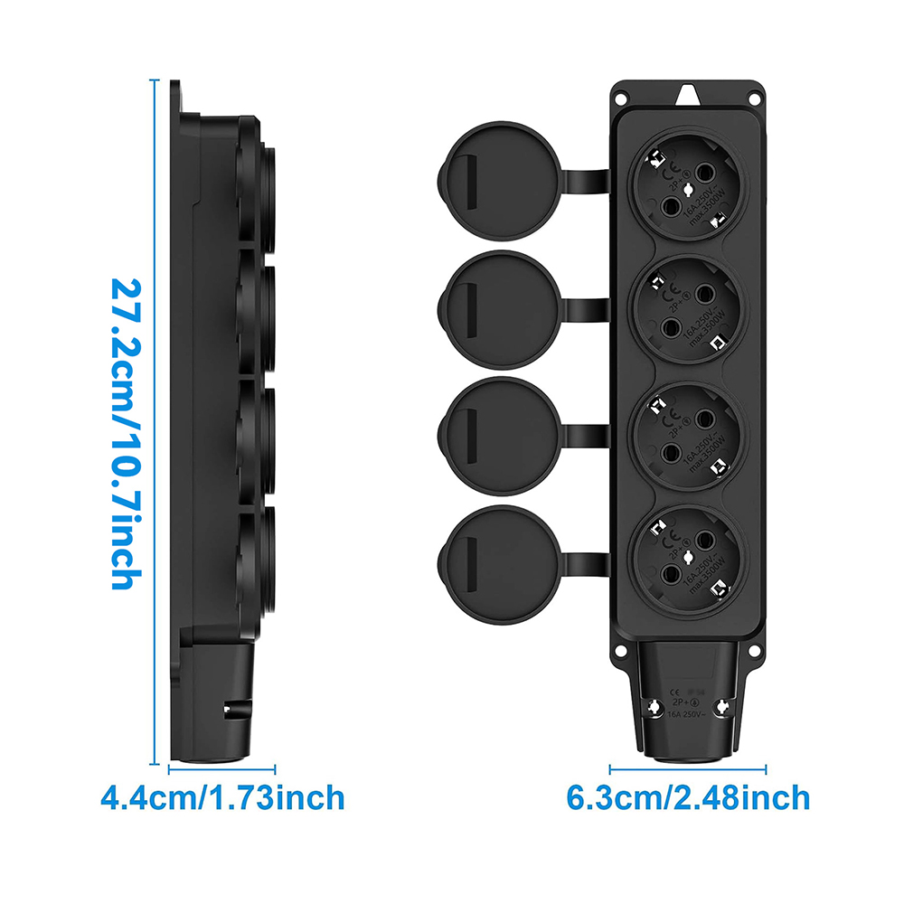 Eu Germany 1/4 circuit waterpr - Outdoor Power Outlet Extension recensie en prijs