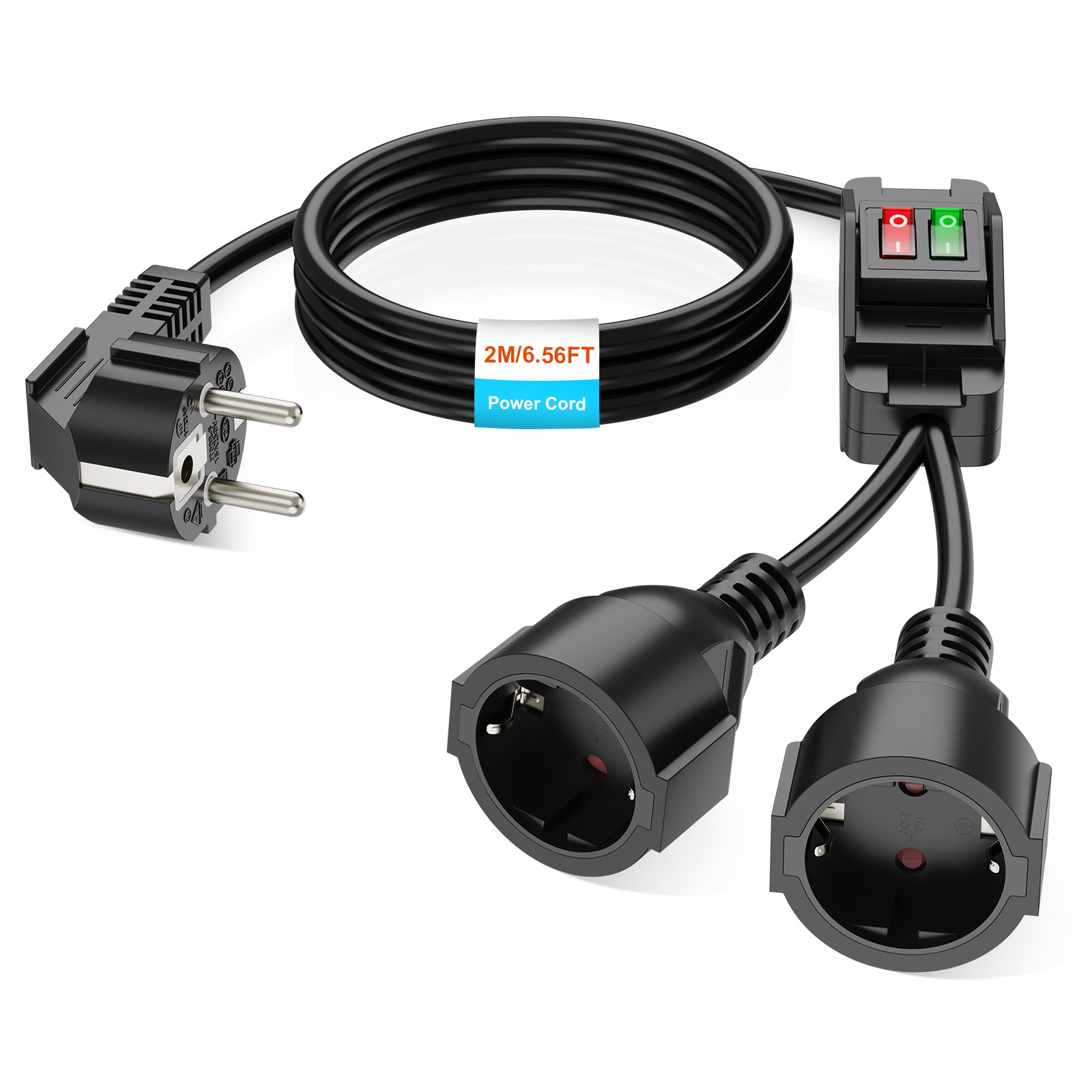 Eu plug 40cm/2m extension cord - Outdoor Power Outlet Extension recensie en prijs
