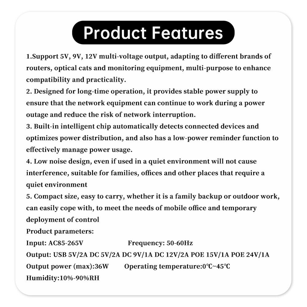 1018L 5V 9V 12V Backup DC UPS  - Outdoor Uninterruptible Power Supply recensie en prijs
