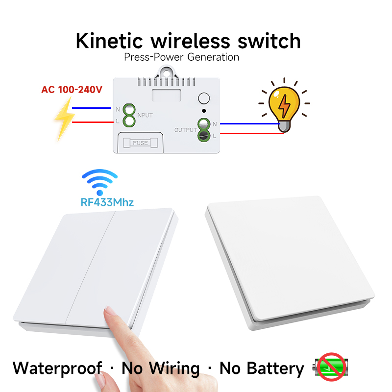  RF433 Kinetic Switch No Batte - Outdoor Power House recensie en prijs