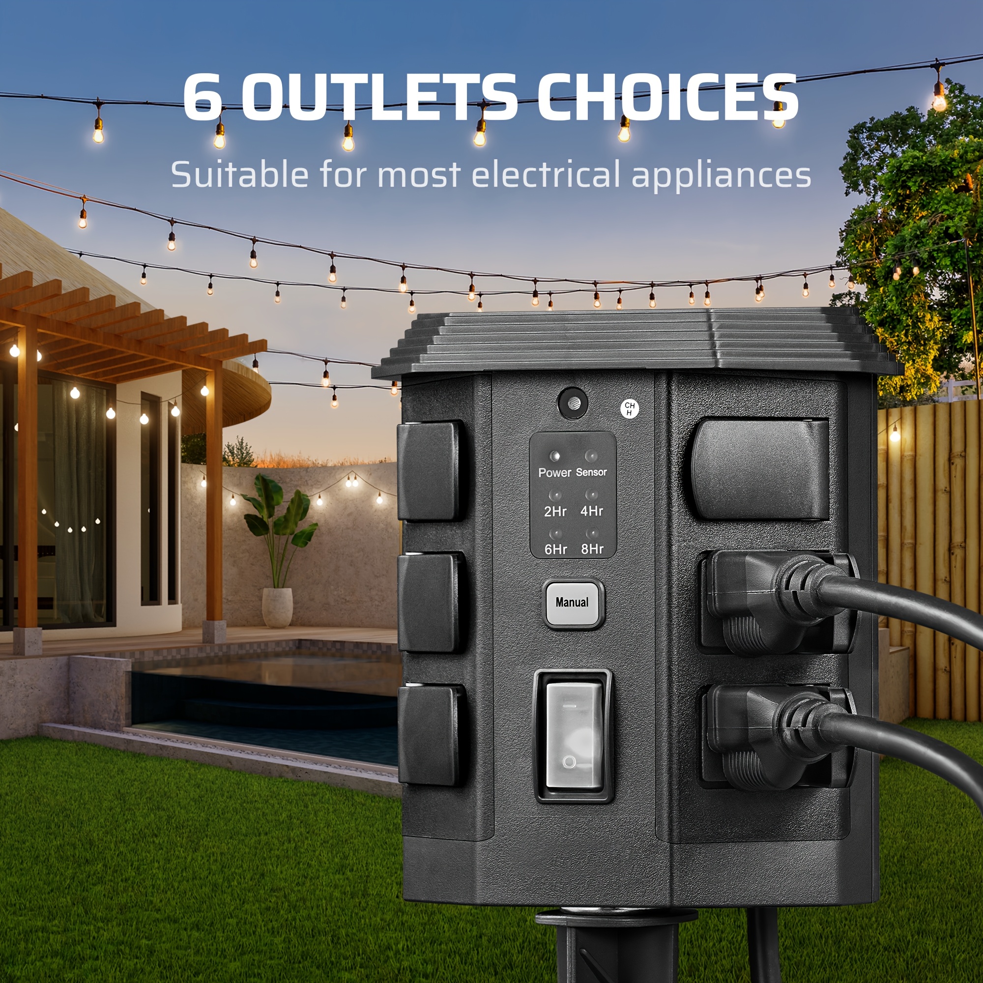 Outdoor Power Stake Timer, Out - Outdoor Power Outlet Extension recensie en prijs