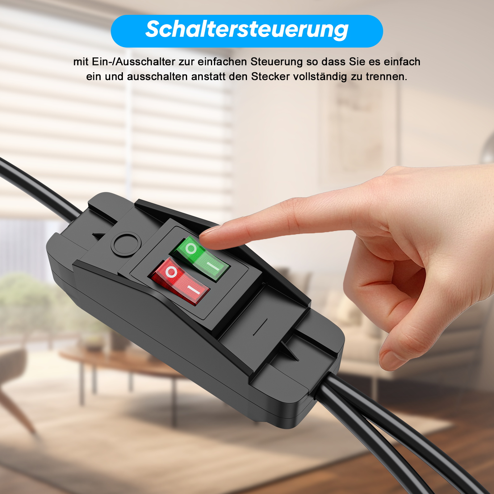 EU Plug Extension Cord with ON - Outdoor Power Outlet Extension recensie en prijs