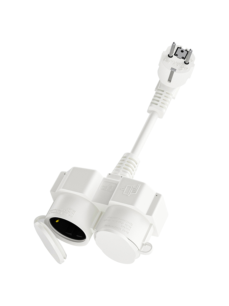 EU Extension Cable with 2 Schu - Outdoor Power Outlet Extension recensie en prijs