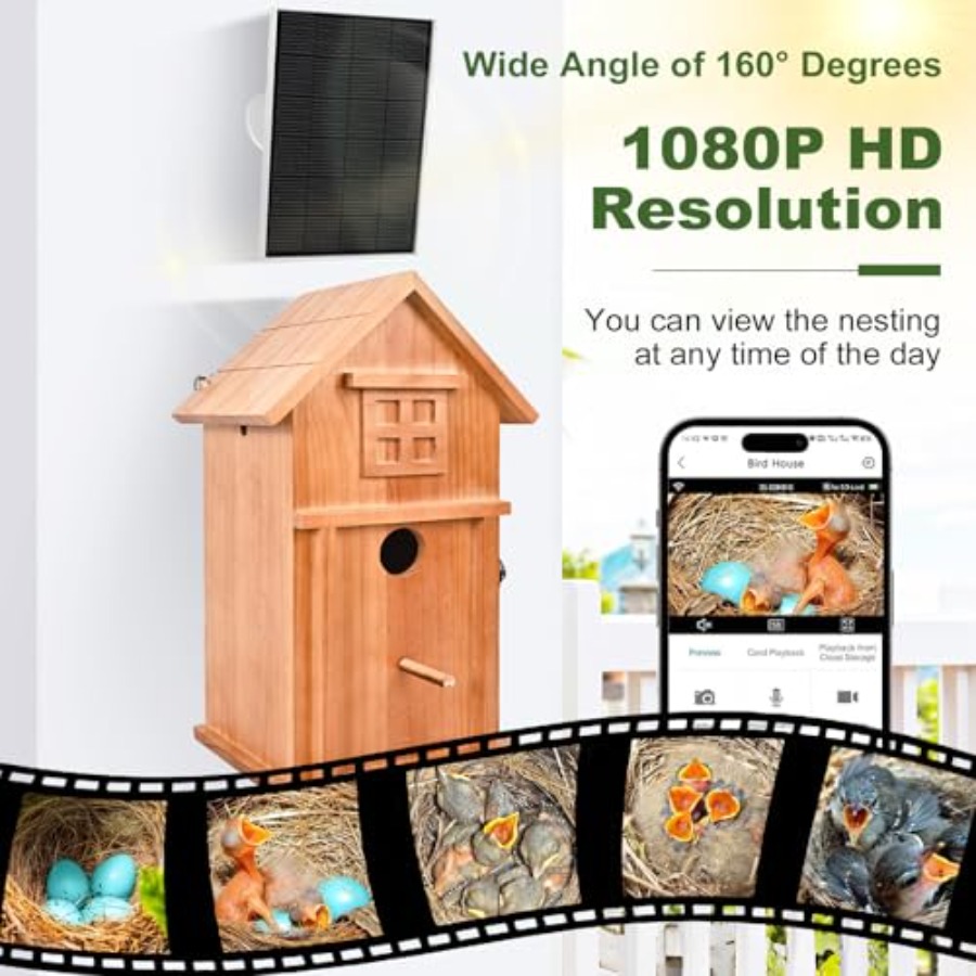 Bird House with Camera Solar P - Outdoor Power House recensie en prijs