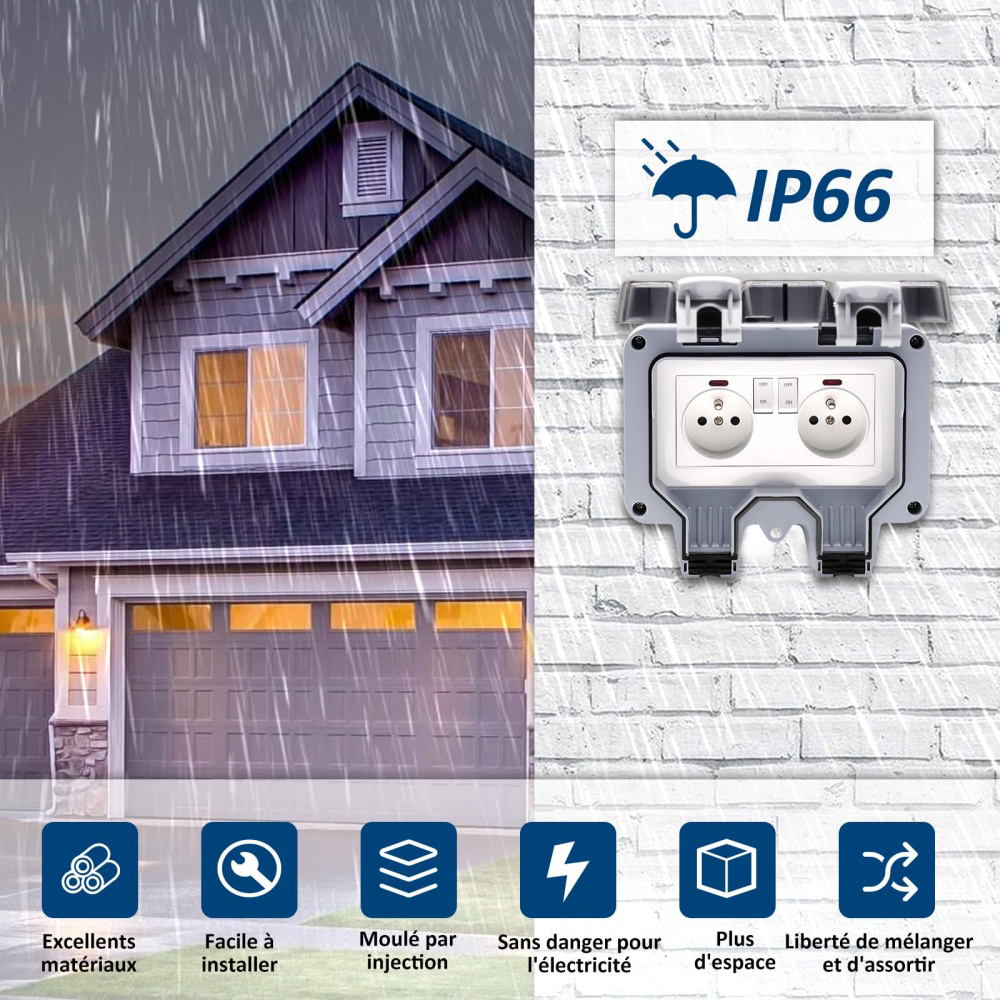 EIOMR France IP66 Weatherproof - Outdoor Power Outlet Extension recensie en prijs