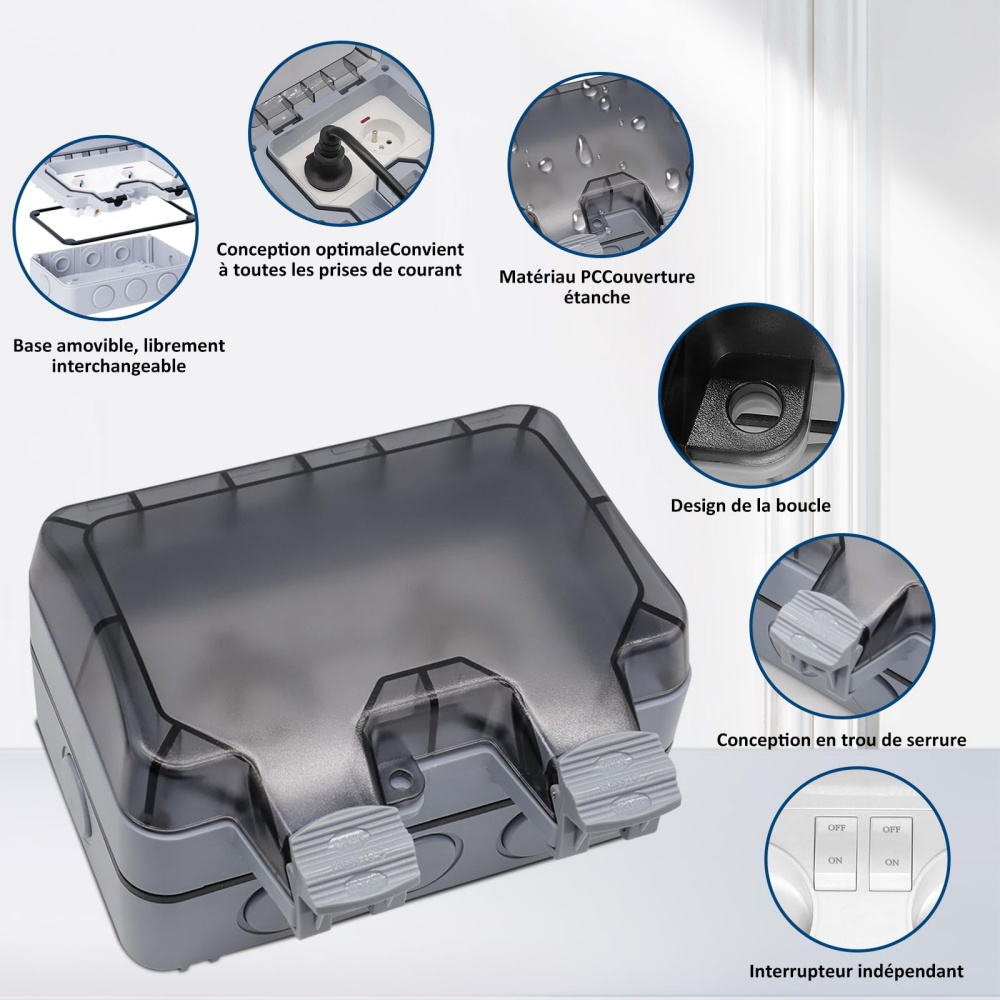 EIOMR France IP66 Weatherproof - Outdoor Power Outlet Extension recensie en prijs