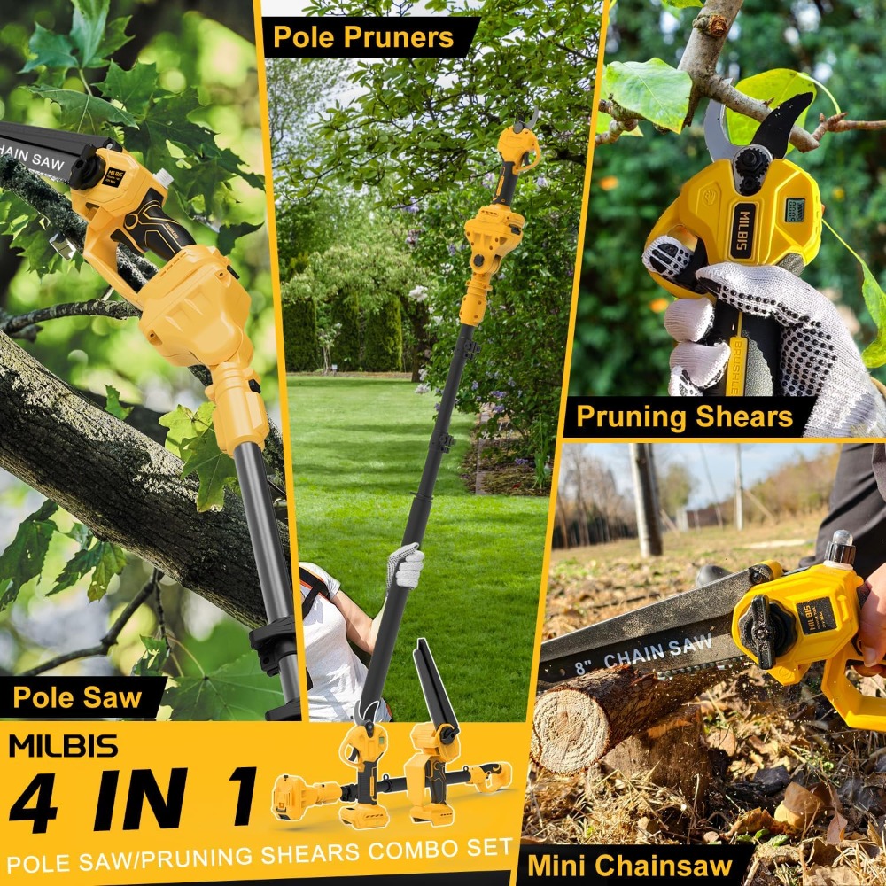 4-in-1 Cordless Pole Saw & Ele - Pole Saw Cordless recensie en prijs
