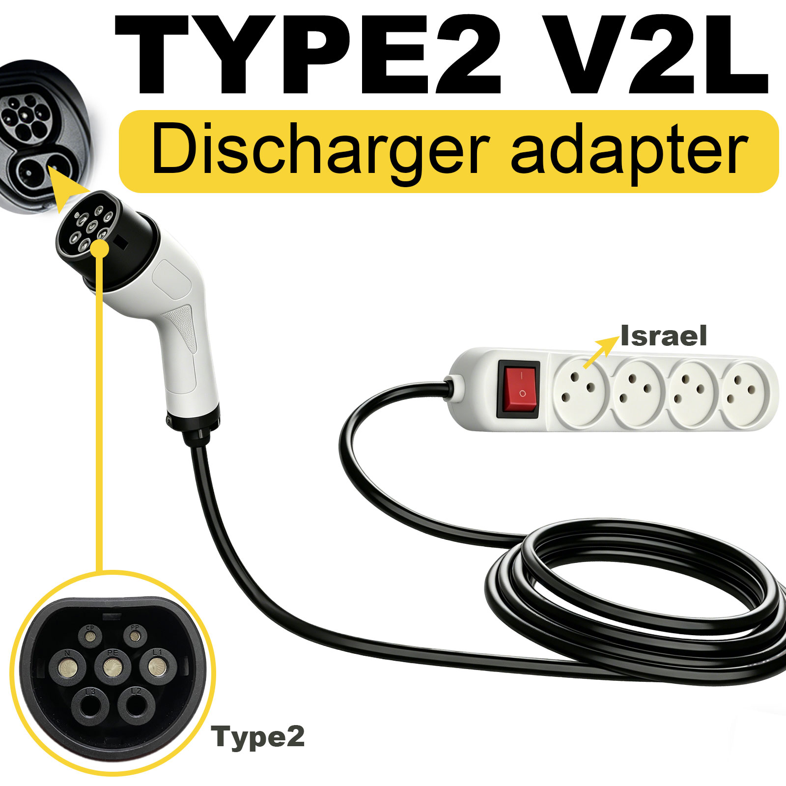 Type2 V2L Discharge Adapter Is - Outdoor Power Outlet Extension recensie en prijs
