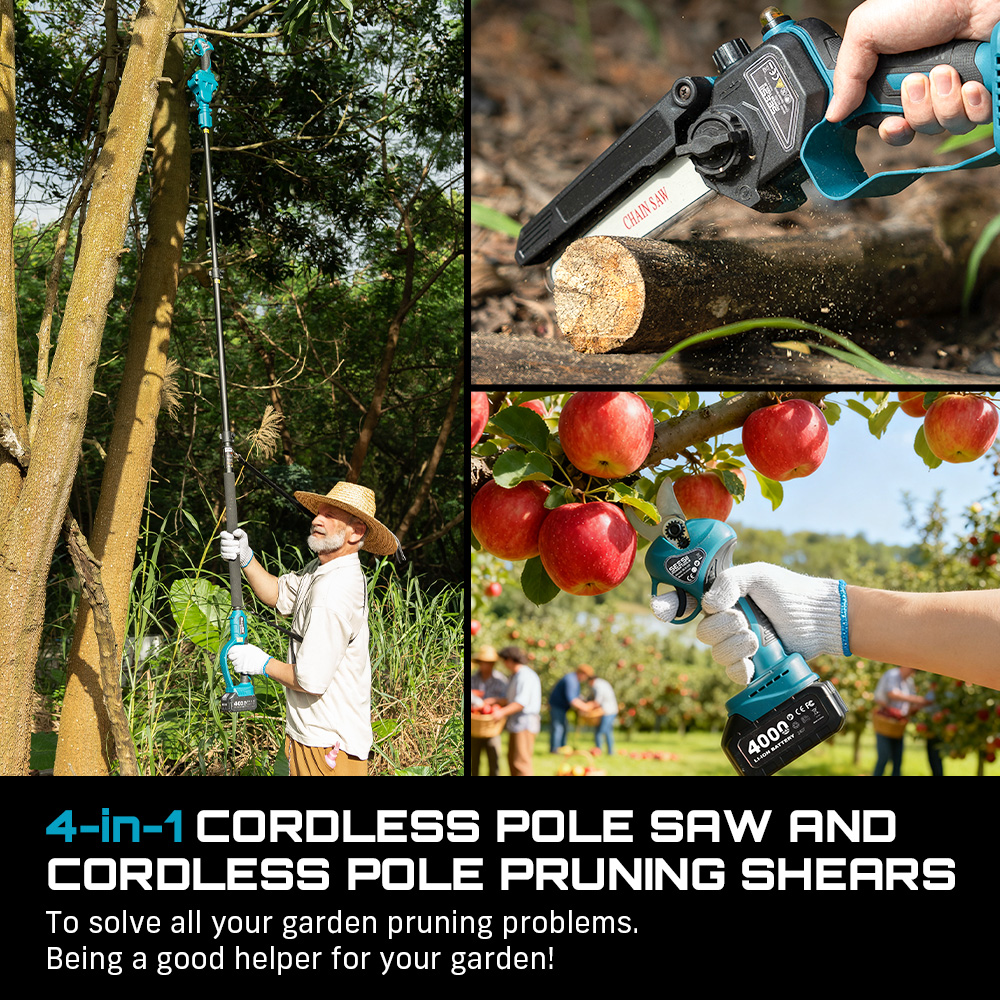 Seesii 3-in-1 Brushless Cordle - Pole Saw Cordless recensie en prijs