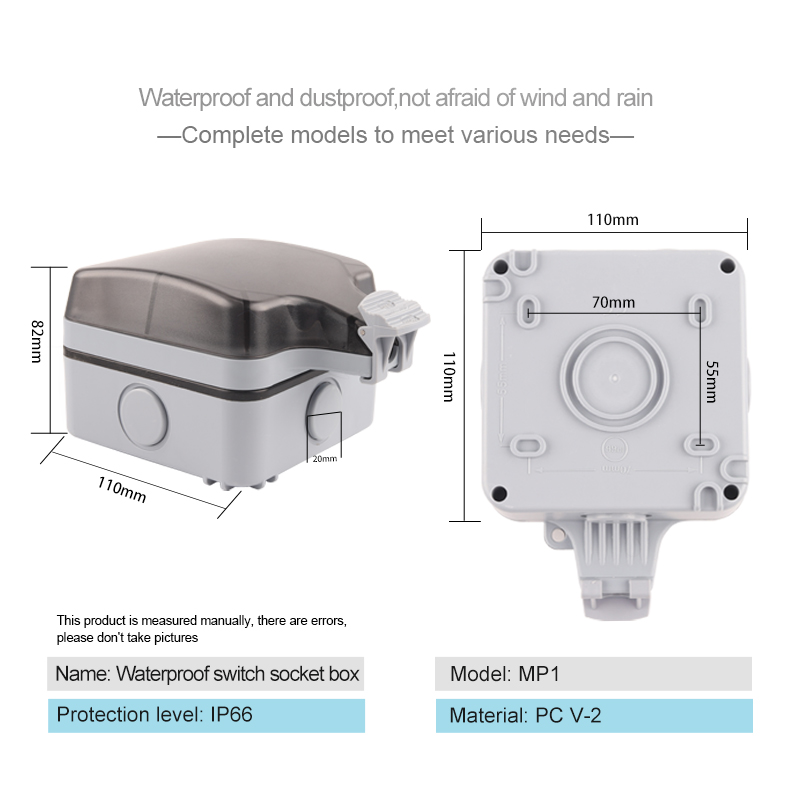 IP66 Outdoor Weatherproof 16A  - Outdoor Power Outlet Extension recensie en prijs