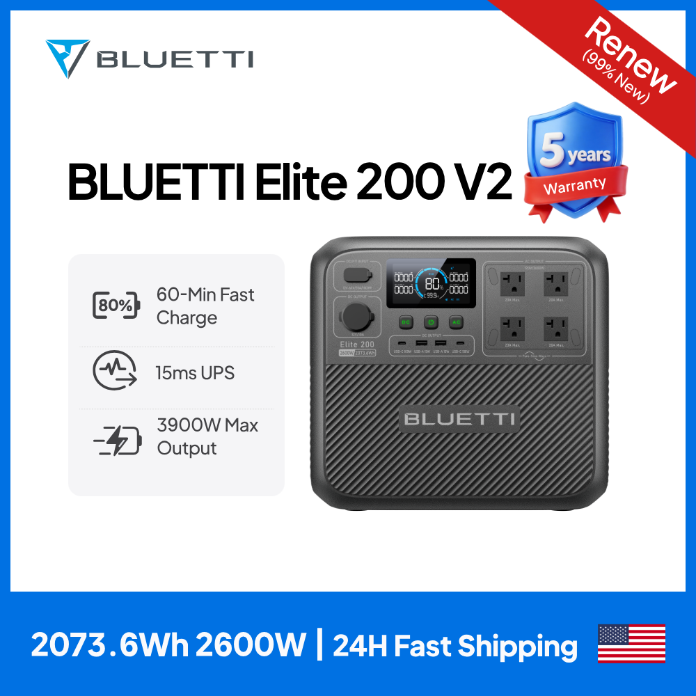 【Renew】BLUETTI Elite 200 V2 Po - Outdoor Power Generator recensie en prijs