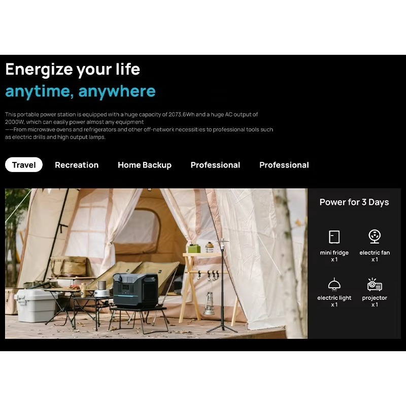2000W Lifepo4 Battery Outdoor  - Outdoor Power Generator recensie en prijs
