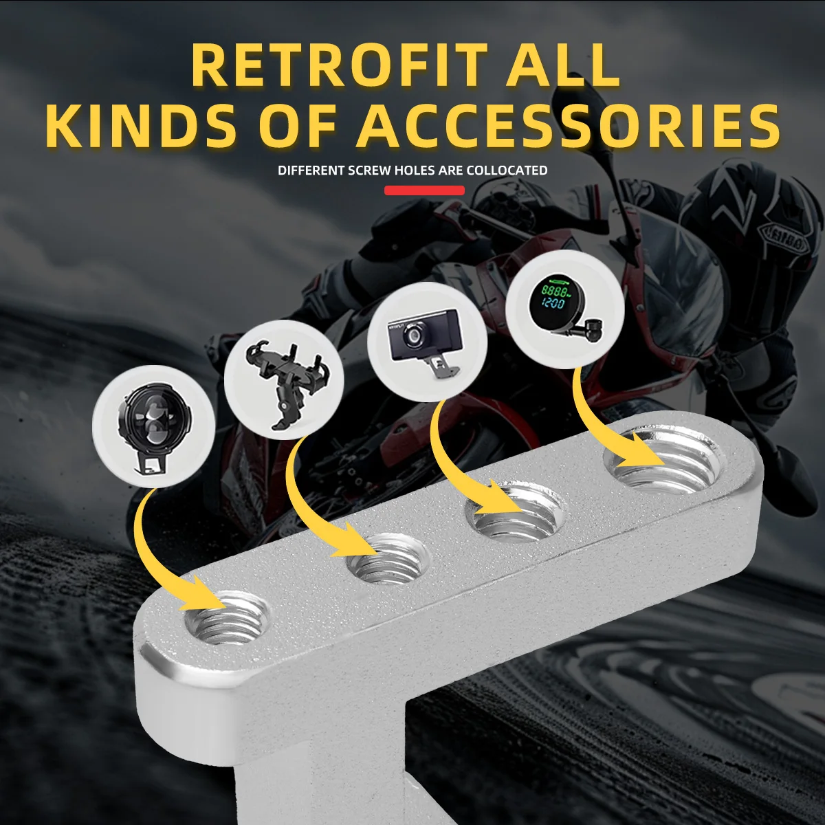 M5 M6 M8 Thread 4 Holes Motorc - Outdoor Power New Roads recensie en prijs