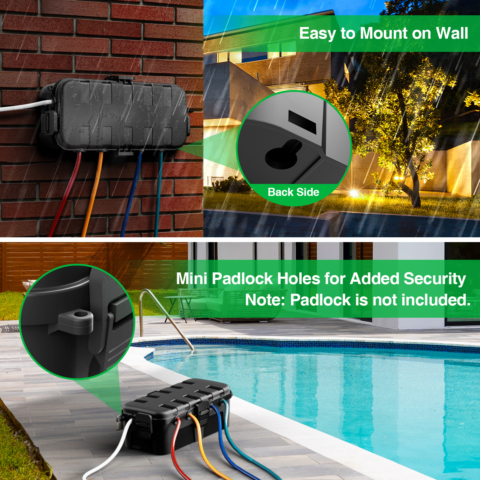 Medium Outdoor Electrical Box, - Outdoor Power Outlet Extension recensie en prijs