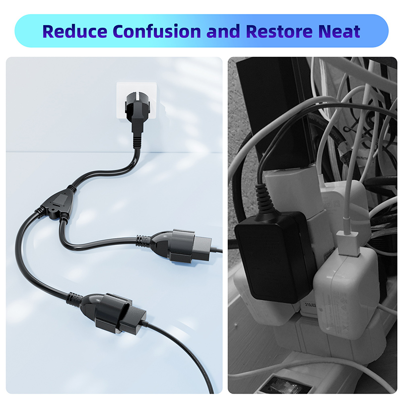 EU Power Splitter Cord 1X2 Eur - Outdoor Power Outlet Extension recensie en prijs